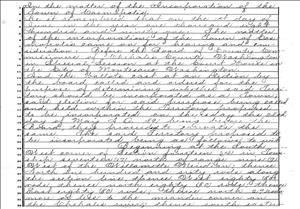 A lined page full of cursive handwriting.